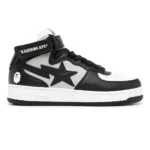 Bapesta Leather Patch Logo Mid Shoes