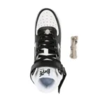 Bapesta Leather Patch Logo Mid Shoes