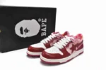Bape Sta SK8 Low Maroon Shoes