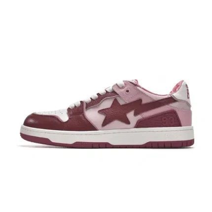Bape Sta SK8 Low Maroon Shoes