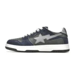 Bape Sta SK8 Low Grey-Navy Shoes