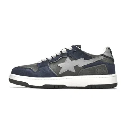 Bape Sta SK8 Low Grey-Navy Shoes
