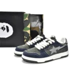 Bape Sta SK8 Low Grey-Navy Shoes