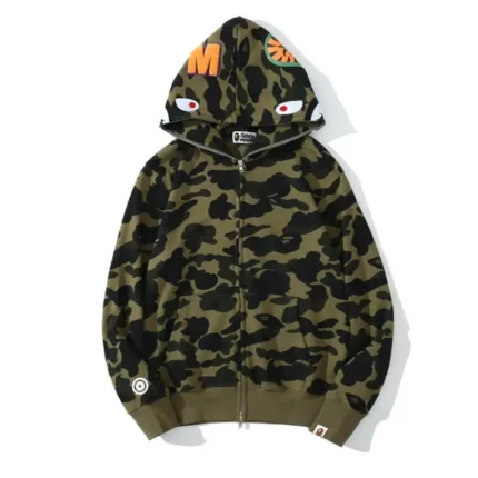 Bape Sta Army Green Hoodie