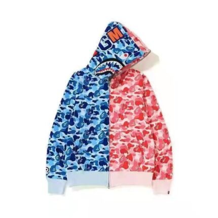 Bape Sta Dual Hood Shark Camo Hoodie