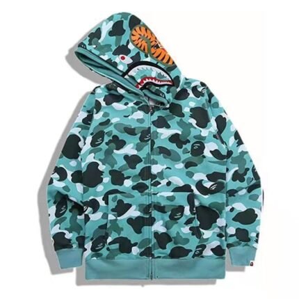 Bape Sta Blue Camo Shark Hoodie