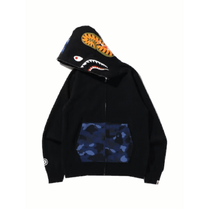 Bape Sta Shark Zip Camo Heat Hoodie